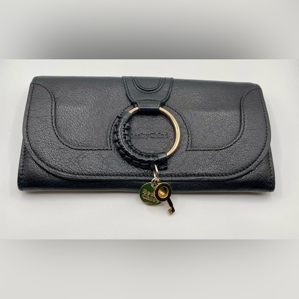 See By Chloe - Hana Long Wallet Bifold | Gold Hardware - Braided Ring & Charms